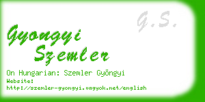 gyongyi szemler business card